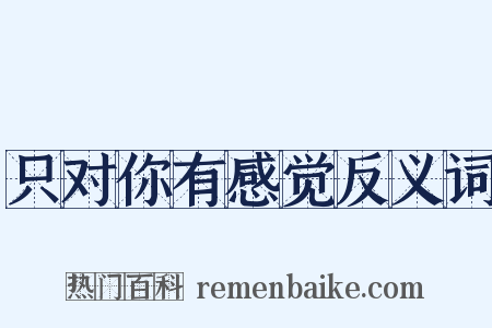只对你有感觉反义词是什么意思的图片